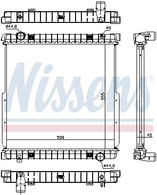 Radiator, engine cooling NISSENS 63333