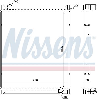 Radiator, engine cooling NISSENS 63444