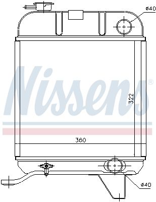 Radiator, engine cooling NISSENS 63460