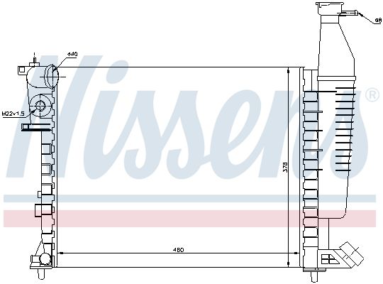NISSENS 63546 Radiator, engine cooling