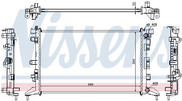 NISSENS 637602 Radiator, engine cooling