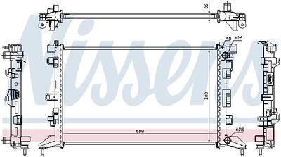 Radiator, engine cooling NISSENS 637602