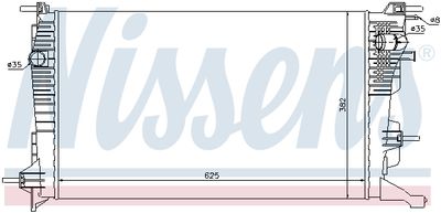 Radiator, engine cooling NISSENS 637608