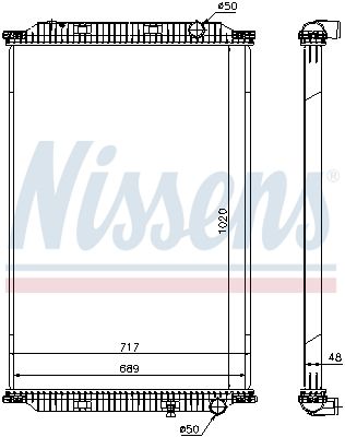 Radiator, engine cooling NISSENS 637780