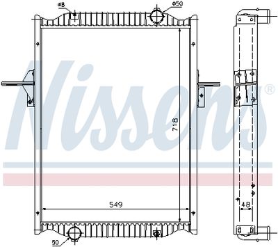 Radiator, engine cooling NISSENS 63782A