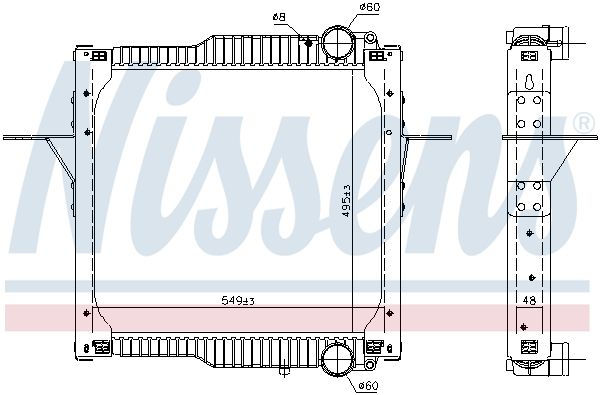 NISSENS 63784 Radiator, engine cooling