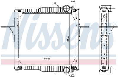 Radiator, engine cooling NISSENS 63784