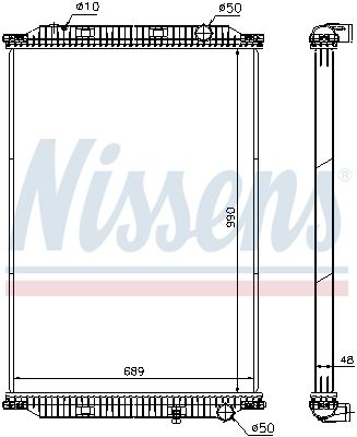 Radiator, engine cooling NISSENS 637850