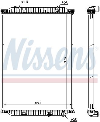 Radiator, engine cooling NISSENS 637860