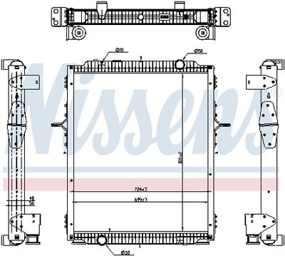 Radiator, engine cooling NISSENS 637878