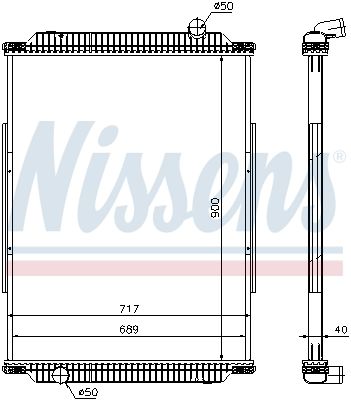 Radiator, engine cooling NISSENS 637880