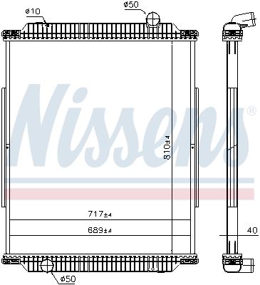Radiator, engine cooling NISSENS 637890