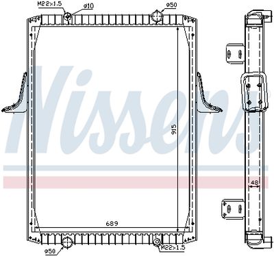 Radiator, engine cooling NISSENS 63821A
