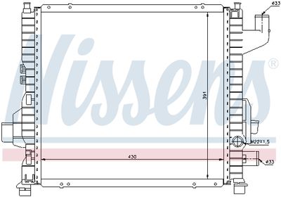Radiator, engine cooling NISSENS 63837A