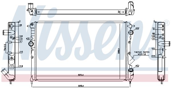 NISSENS 63873 Radiator, engine cooling