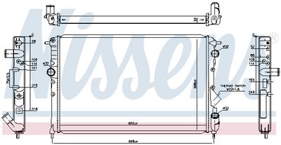 Radiator, engine cooling NISSENS 63873