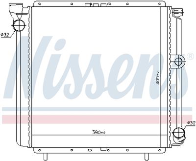 Radiator, engine cooling NISSENS 639711