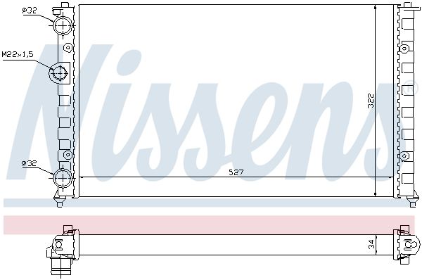 NISSENS 64006 Radiator, engine cooling