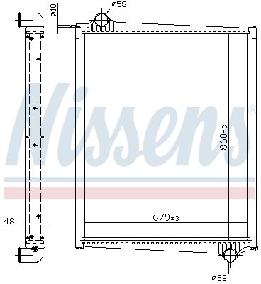 Radiator, engine cooling NISSENS 64068A