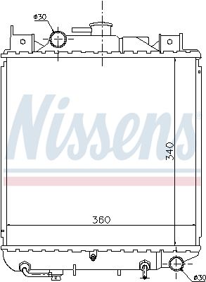 Radiator, engine cooling NISSENS 64157