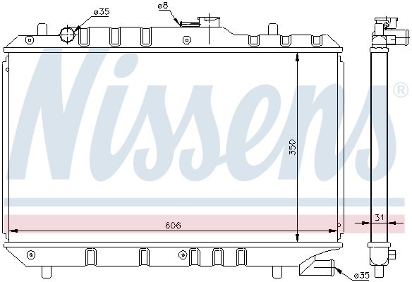 NISSENS 64168 Radiator, engine cooling