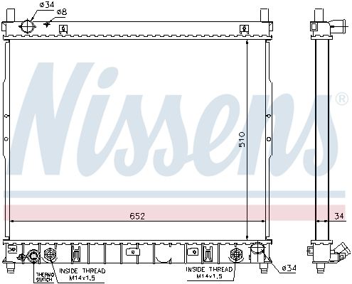 NISSENS 64318 Radiator, engine cooling