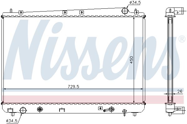 NISSENS 64627A Radiator, engine cooling