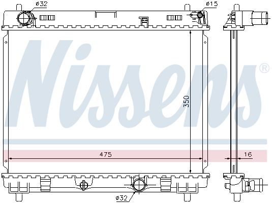 NISSENS 64697 Radiator, engine cooling