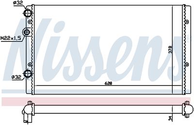 Radiator, engine cooling NISSENS 65233A