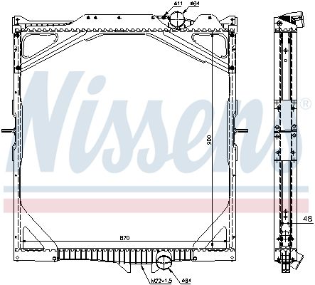 NISSENS 65462A Radiator, engine cooling