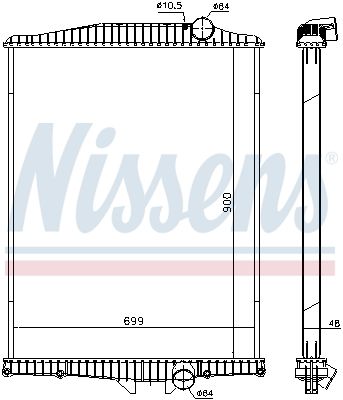 NISSENS 654630 Radiator, engine cooling