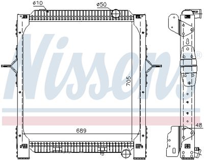 Radiator, engine cooling NISSENS 65476