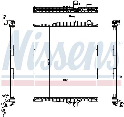 NISSENS 654790 Radiator, engine cooling