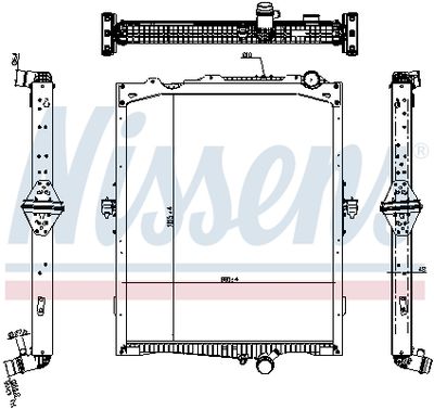 Radiator, engine cooling NISSENS 65479
