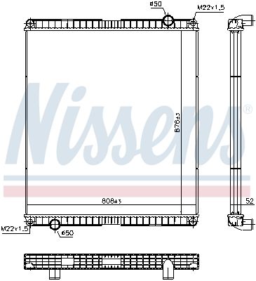 NISSENS 65483 Radiator, engine cooling