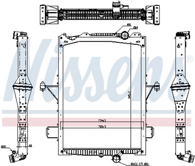 Radiator, engine cooling NISSENS 65624
