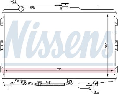 Radiator, engine cooling NISSENS 66603