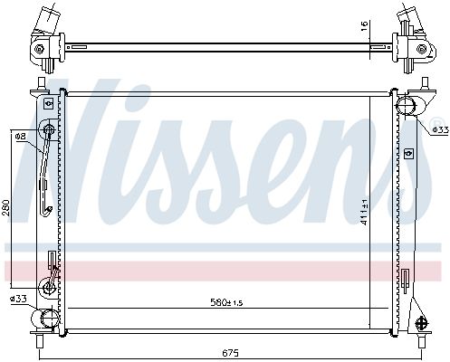 NISSENS 666202 Radiator, engine cooling