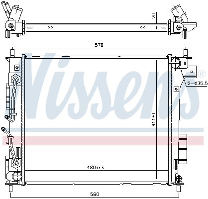 NISSENS 666205 Radiator, engine cooling