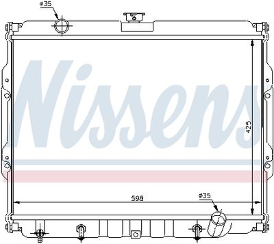 Radiator, engine cooling NISSENS 67047