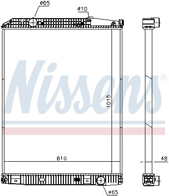 Radiator, engine cooling NISSENS 671650