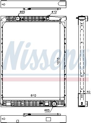 Radiator, engine cooling NISSENS 67169