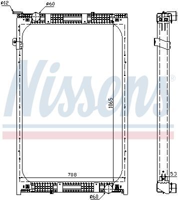Radiator, engine cooling NISSENS 67171
