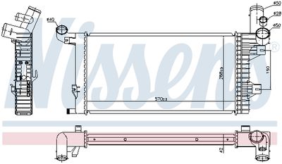 Radiator, engine cooling NISSENS 67172