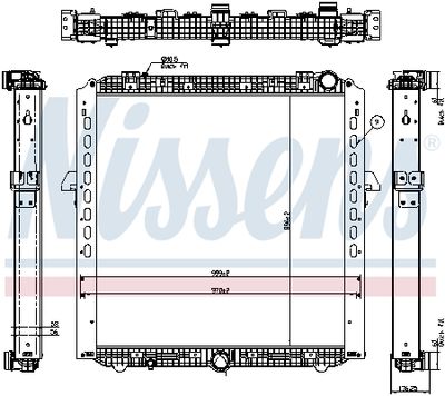 Radiator, engine cooling NISSENS 67175