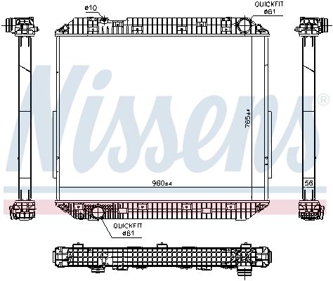 NISSENS 671780 Radiator, engine cooling