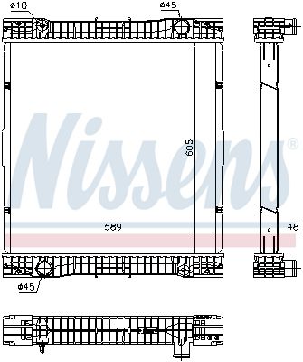 Radiator, engine cooling NISSENS 67184