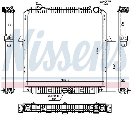 NISSENS 67191 Radiator, engine cooling