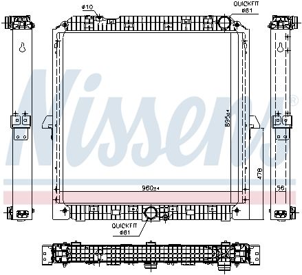 NISSENS 67192 Radiator, engine cooling