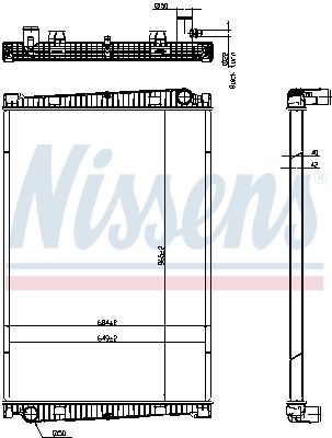 Radiator, engine cooling NISSENS 67193